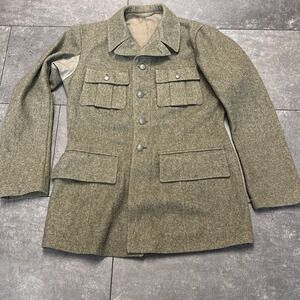 Military Rory Idealklader Swedish Wool Coat 1953 Green Grey EUC Army Size Large